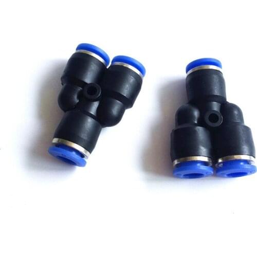 H164 Free ship slip lock 6mm Y type plastic tee coupling 3 way quick connector tee fittings pneumatic air hose fittings 5pcs/lot