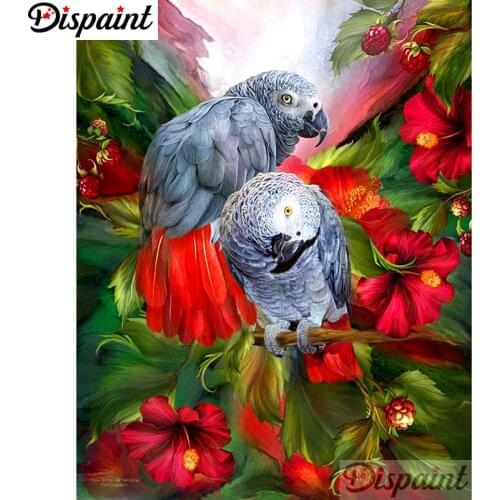 Dispaint Full Square/Round Drill 5D DIY Diamond Painting "Birds and flowers" Embroidery Cross Stitch 5D Home Decor A10437