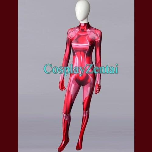 Samus Zero Costume Pink Spandex 3D Printing Girl Cosplay Costume