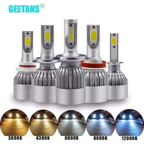 H7 H11 LED H4 H13 H1 Car Headlight Bulb 9005 LED 9006 HB2 HB3 HB5 H3 COB 72W Head Lamp Light White 6000k CJ