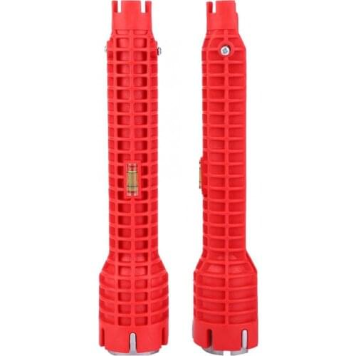 Sink Installer Nickel-Chromium Alloy Red Multifunctional Water Pipe Faucet Basin Ball Valve Wrench With 2Pcs Hex Fittings