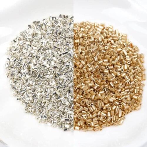 Wholesale Gold 2x3mm 700pcs Crystal Glass Spacer beads Czech Seed Tube Beads For Jewelry Handmade DIY