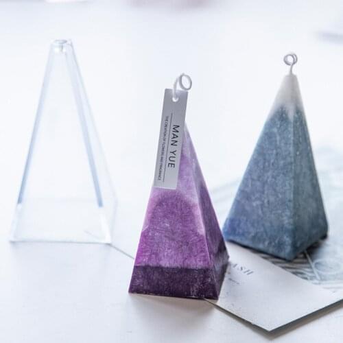 Clear Candle Mold Soap Mold Cake Decoration Tools Candle Making Moulds DIY Candle Craft Tools Pyramidal Shape