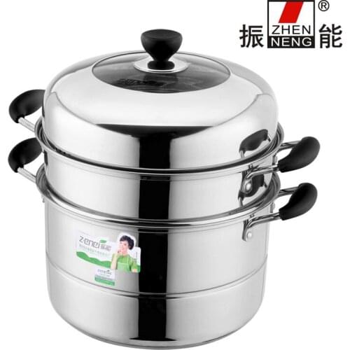 Rods 304 stainless steel steamer multi-layer soup pot steamer steaming tray 30cm