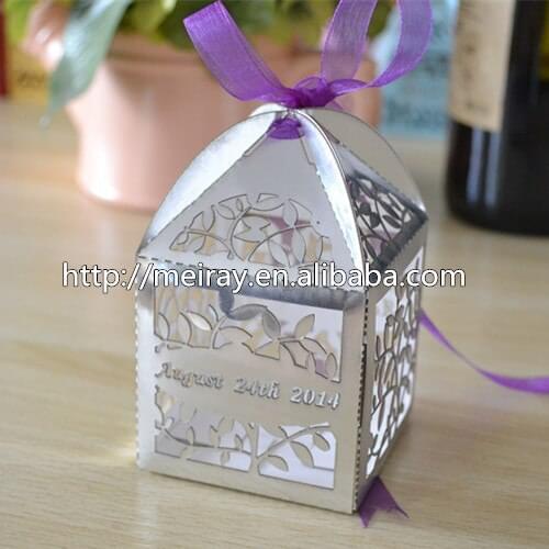 Western style laser cut metallic wedding favors