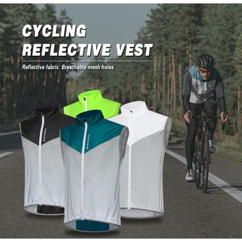 WOSAWE Reflective Cycling Vest Windproof Rear Mesh Breathable Mtb Bike Ciclismo Jersey Sports Running Hiking Gilet Bicycle Cloth