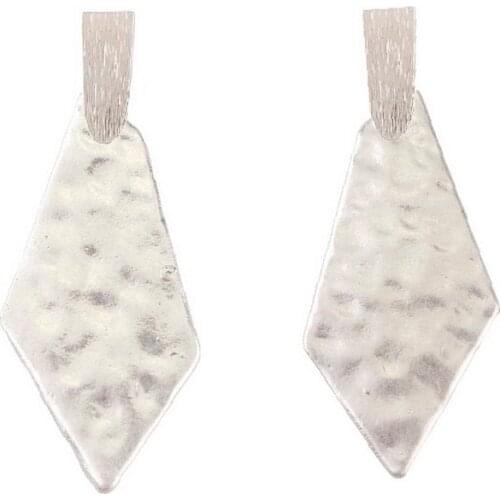 ZWPON 2019 New Hammered Metal Abstract Petal Drop Earrings for Women Fashion Brand Designer Arrow Earrings Jewelry Wholesale
