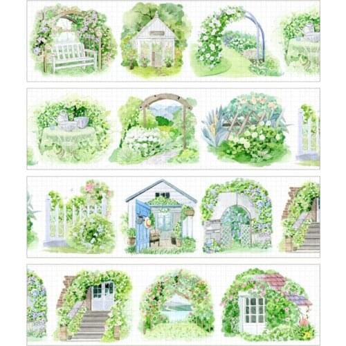 1 Loop 8 X 100cm Flower Green House Seasonal Limited Washi Tape