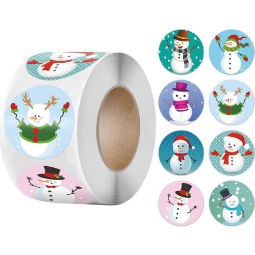 100-500pcs Christmas Stickers Thank You Sticker For Seal Label Scrapbooking Christmas Decoration Sticker Stationery Paper