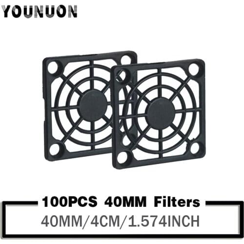 100PCS 40x40mm 4cm 40mm Dustproof Cover PC Computer Fans Filter Plastic Case Fan Dust Filter Guard Fan Protector for 40mm Fams