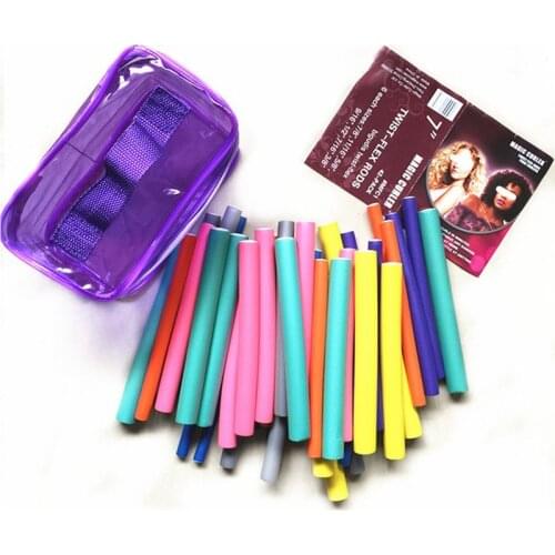 42pcs Flexible Roller Cylinder Foam Hair Curling Tools Women Girl Portable Hair Curler Foam Roller Rods DIY Hair Styling Tools