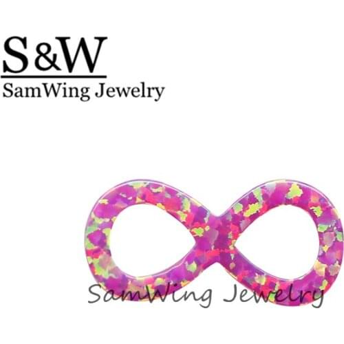 50PCS/ lot HOT! Wholesale 9x19mm Special shape boundless Fire Opal infinity natural opal pendant for women DIY opal jewelry gift