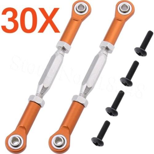 60pcs /Lot Adjustable Steering Aluminum Turnbuckle Set Linkage Rod ends For HPI BULLET3.0 ST MT WR8 Spare Upgrade Parts
