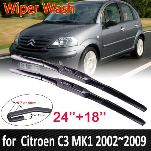Car Wiper Blades for Citroen C3 MK1 2002~2009 Front Windscreen Windshield Wipers 2003 2004 2005 2006 2007 2008 Car Accessories