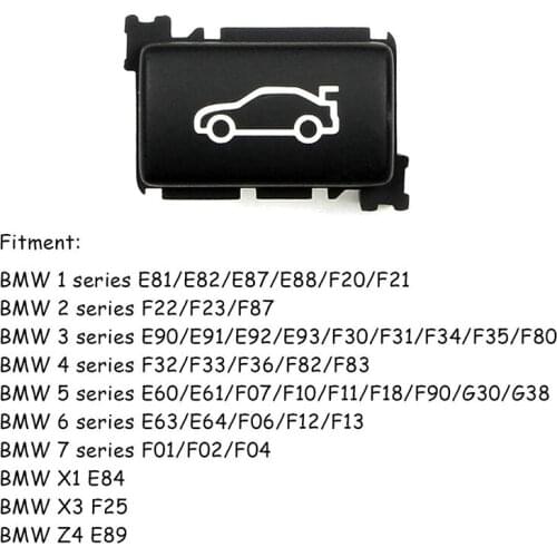 Tailgate Rear Trunk Switch Button Cover for BMW 1 2 3 4 5 6 7 X1 X3 Z4 Series,E81/E82/F22/F23/E90/F30/F32/E60/F10/F11/F01/E84/F2