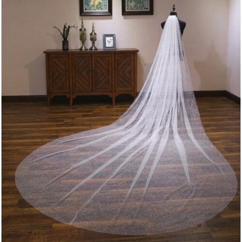 Glitter Cathedral wedding veil Shining One Tier Cathedral Veil Shining Bridal Veil White Ivory Cathedral wedding veil