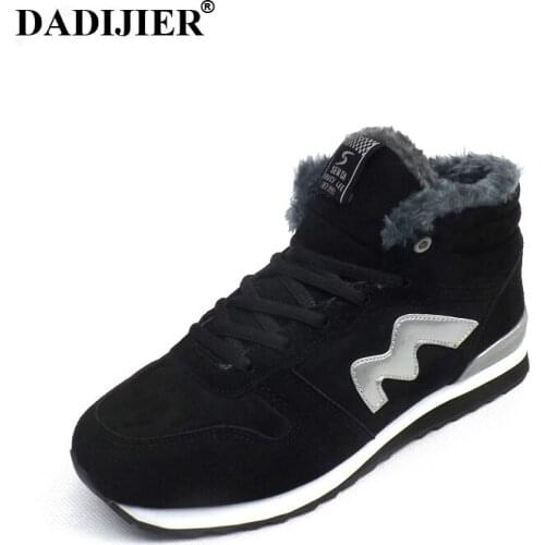 DADIJIER New Fashion Men Snow Boots Plush Super Warm Boots Men boots Work Shoes Outdoor Sneakers lover Winter shoes ST229