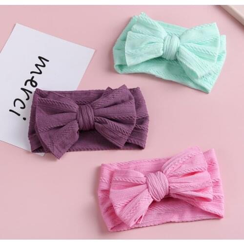 Double Layer Baby Headbands for Newborn Hair Band Cute Baby Bow Flower Elastic Bow Headwear Kids Gifts Girl Hair Accessories