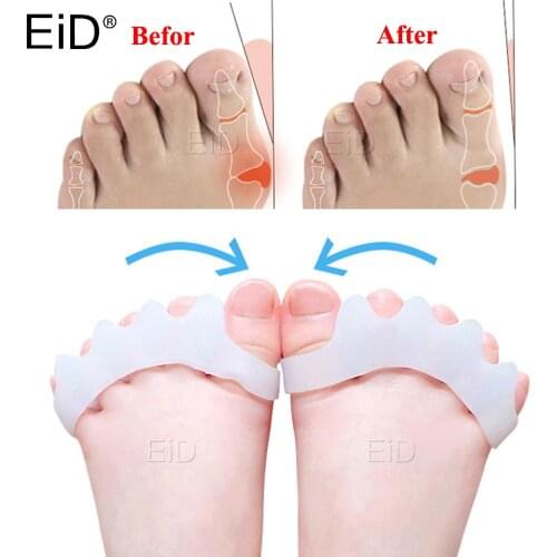 EiD 2pcs=1pair Protective Toes Separator Suitable Bunion Corrector Material Soft Gel Straightener Spacers Stretchers Care Tool