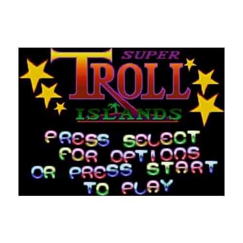 Super Troll Islands 16 bit Big Gray Game Card For NTSC Game Player Drop Shipping