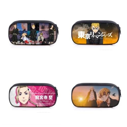 2021 Tokyo Revengers Kawaii Pencil Case High Capacity Pen Bags Cute Letter Pencils Bags Kid Gift School Supplies Stationery