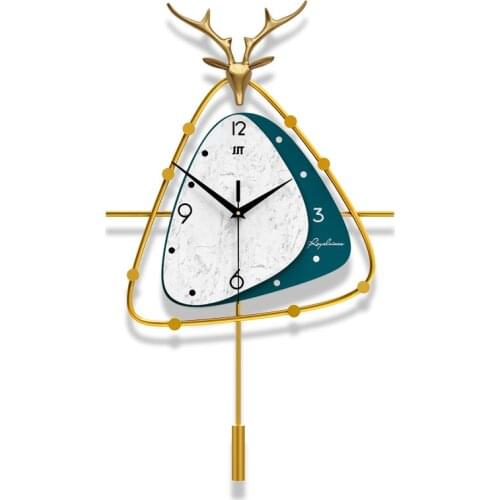 Creative Deer Head Wall Clock European Style Light Luxury Clocks Living Room Home Decoration Art Watch Nordic Brief Wall Clock