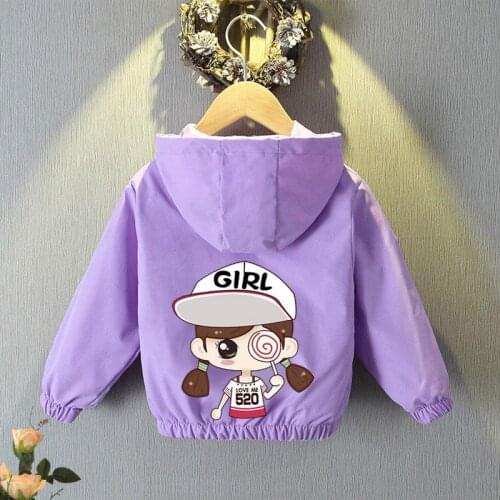 Girls Jackets and Coats Spring Autumn Baby Boy Outwear Long Sleeve Jackets Coat Cartoon Letter Print Hooded Coat Outerwear Tops