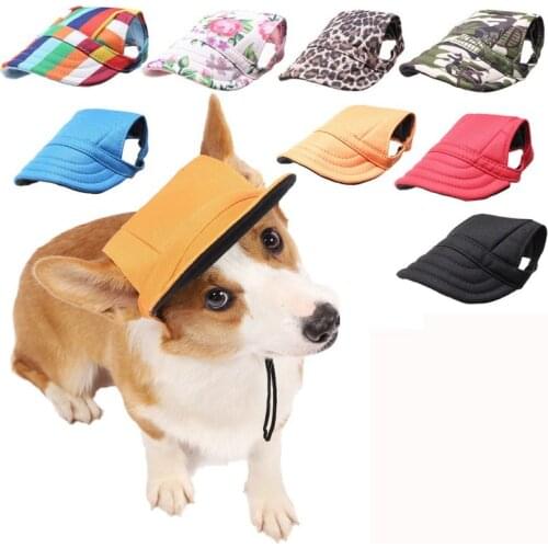 Summer Pet Dog Hat Cap Dog Baseball Cap Canvas Small Dog Sunscreen Hat Cap Accessories Outdoor Hiking Pet Products Supplies