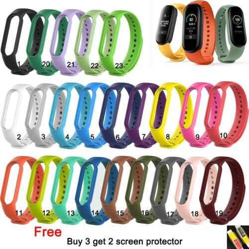 Soft Silicone Wrist Band for XIAOMI Miband 6 5 Bracelet Replacement Colorful Strap for mi band 5 6 strap watchband Correa