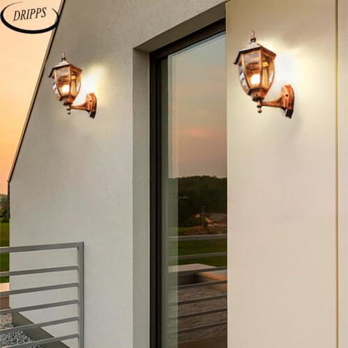 Outdoor aluminum lamp LED waterproof wall lamp hotel aisle corridor garden villa park lighting night light