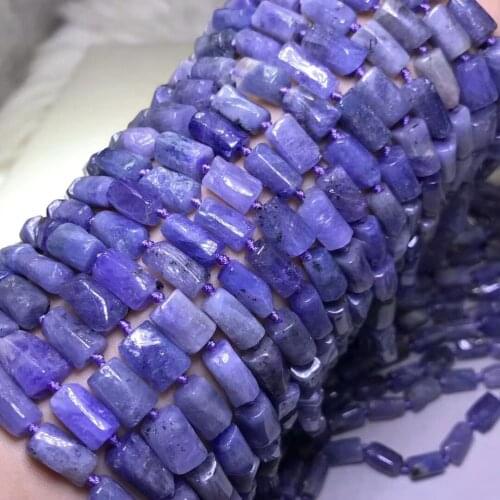 Loose beads tanzanite pillar 6*10mm nature for making jewelry necklace 14inch FPPJ wholesale