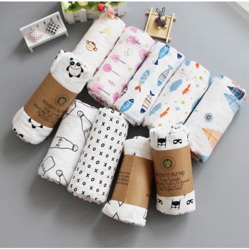 NEW Genuine Muslin Baby Blanket Baby Swaddle 100% Cotton 115*115cm Envelope Wrap Newborn Super Soft Kids Bedding Diaper 1088221
