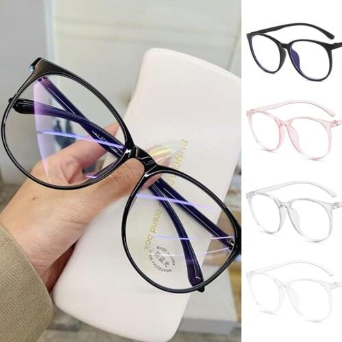 Computer Glasses Frame Women Men Anti Blue Light Round Eyewear Blocking Glasses