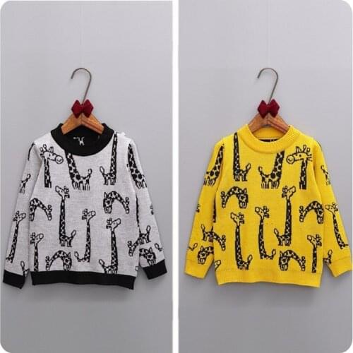 2016 Autumn Winter Product Bannv Childrens Garment Cartoon Round Neck Sleeve Head Sweater Catamite Knitting Sweater Autumn