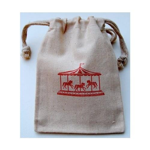 Personalized Merry Go Round Carousel horse birthday baby shower favor muslim bags Kit Christening Baptism Candy goodies pouches