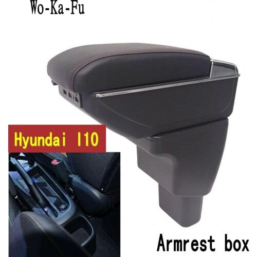 For grand I10 hb20 armrest box central Store content Storage box armrest box with cup holder ashtray USB interface 2006~2017