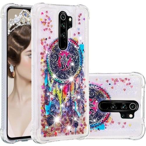Shockproof Moving Star Glitter Sequin Liquid Quicksand Case For Redmi Note 8 Pro 7A 6A K20 MI 9T Pro Cushion Reinforced Corners