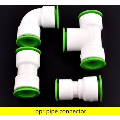 20~25~32mm PE Straight Elbow Tee Water Pipe Quick Connector PPR Pipe Fitting For Garden Irrigation Water Tank Free Welding&Glue