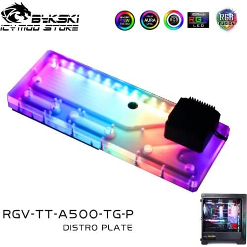 Bykski Waterway Board Reservoir Liquidcooling System Water Tank Acrylic Tranperant for Thermaltake A500 TG RGV-TT-A500-TG-P