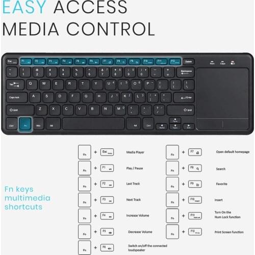 Touch keyboard for mini PC 2.4GHz Wireless Keyboard Air Mouse Touchpad Handheld for Android TV BOX Mini PC