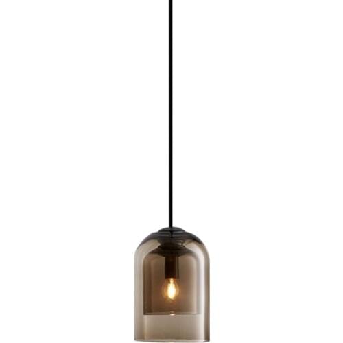Nordic lamps modern simple bedroom bedside glass pendant light bar restaurant light luxury single head glass chandelier