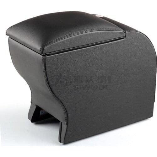 Special Car Central Armrest Box for Nissan Tiida Sylphy Wooden Inside PU High Wear Resistance Thickness Leather Outside Hand Box