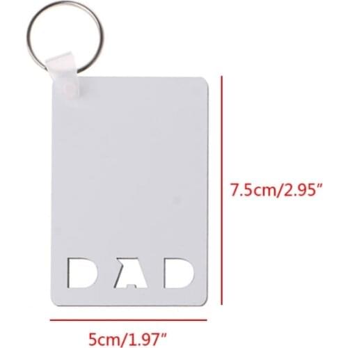 Sublimation Blanks Keychains Board Ornaments DIY Heat Transfer Keychains Double-Sided Pendants Keychains for Sublimation W0YA
