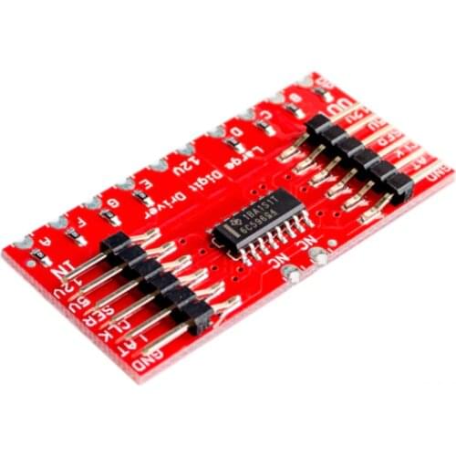 TPIC6C596 8-bit shift register 7-segment displays 7-segment LED