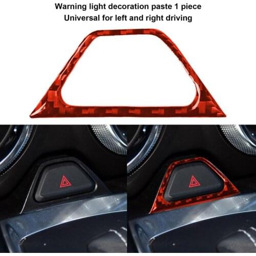 UV-proof Exquisite Red Interior Warning Light Button Cover Trim Lightweight Panel Trim Cover Decorative