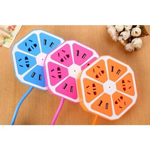 Universal power Socket US EU UK Plug Adapter 4 Outlets 4 USB ports Charger AC/DC USB with 1.7m Cable Extension Multi Socket