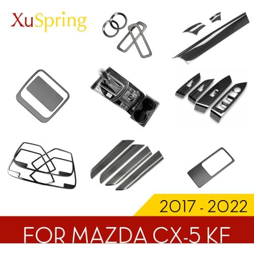 Car A Pillar Air Outlet Speaker Bezel Trim Ring Frame Stickers Inner Garnish Styling For Mazda CX-5 CX5 2017-2021 KF