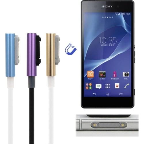 High Quality 1M USB Fast Quick charging adapter Magnetic Charger Cable LED For Sony Xperia Z3 L55t Z2 Z1 Compact XL39h New