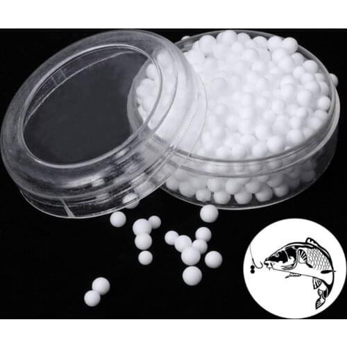 1 Box Fishing Bait Foam Buoyancy Ups White Lure Round Beads Carp Bream Drop Shipping