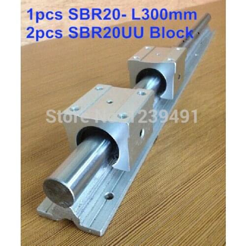 1pcs SBR20 L300mm linear guide + 2pcs SBR20UU block cnc router